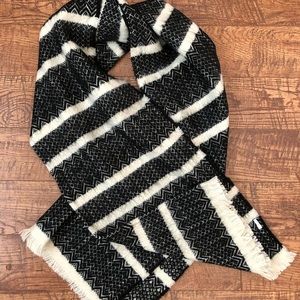 Large Black and White Blanket Scarf
